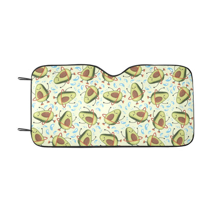 Avocado Pattern Print Design AC02 Car Sun Shade-JorJune