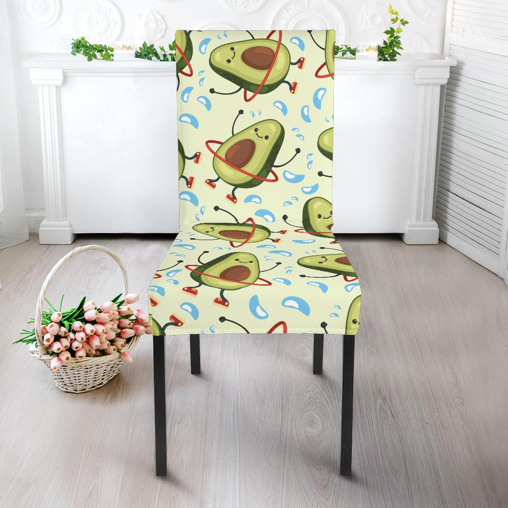 Avocado Pattern Print Design AC02 Dining Chair Slipcover-JORJUNE.COM