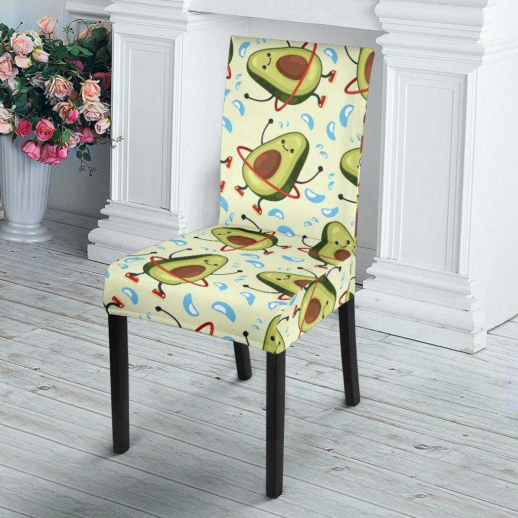 Avocado Pattern Print Design AC02 Dining Chair Slipcover-JORJUNE.COM