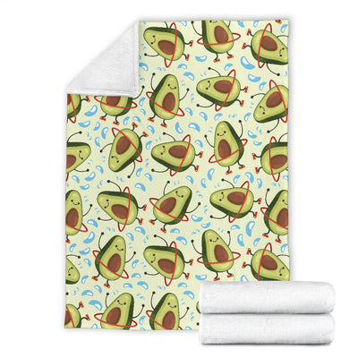 Avocado Pattern Print Design AC02 Fleece Blankete