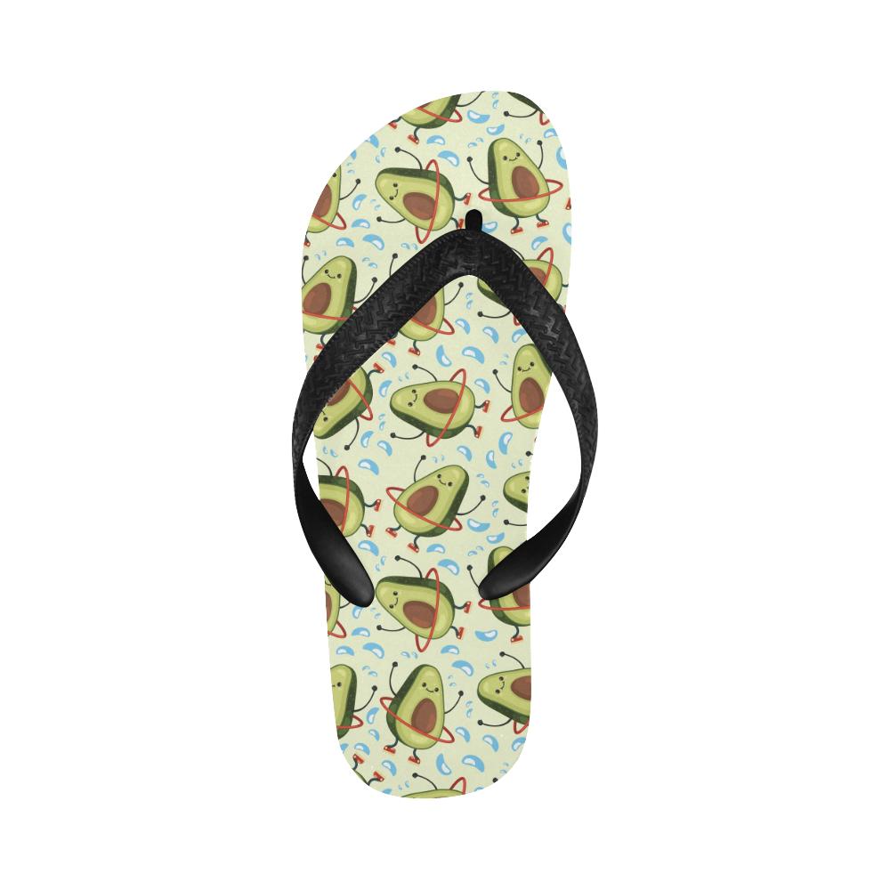 Avocado Pattern Print Design AC02 Flip Flops-JorJune