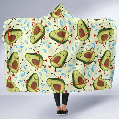 Avocado Pattern Print Design AC02 Hooded Blanket-JORJUNE.COM