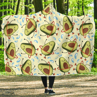 Avocado Pattern Print Design AC02 Hooded Blanket-JORJUNE.COM