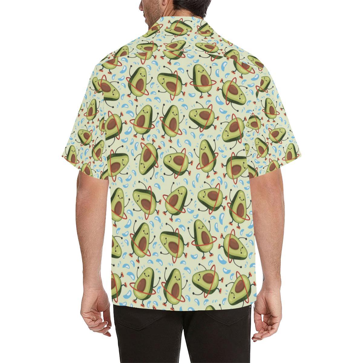 Avocado Pattern Print Design AC02 Men Hawaiian Shirt-JorJune