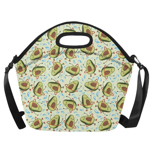Avocado Pattern Print Design AC02 Neoprene Lunch Bag-JorJune