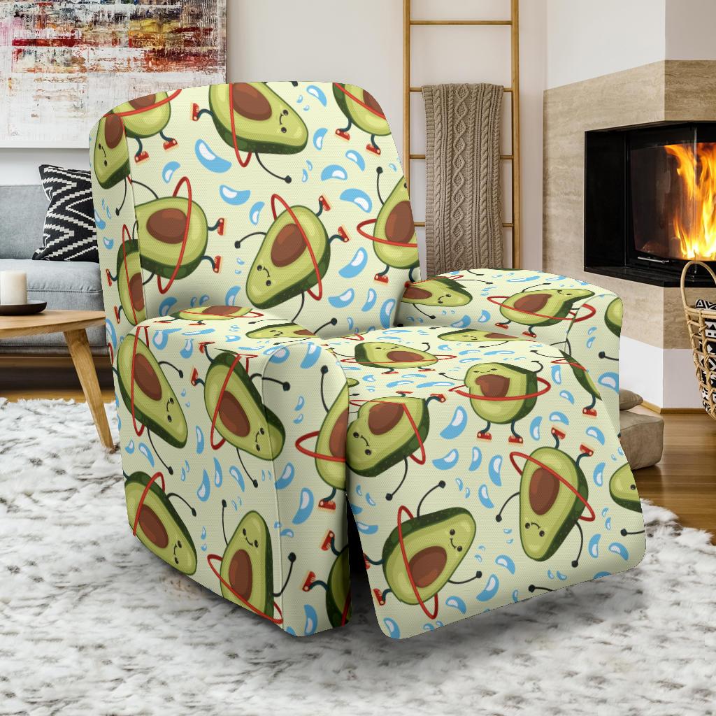 Avocado Pattern Print Design AC02 Recliner Slipcover-JORJUNE.COM