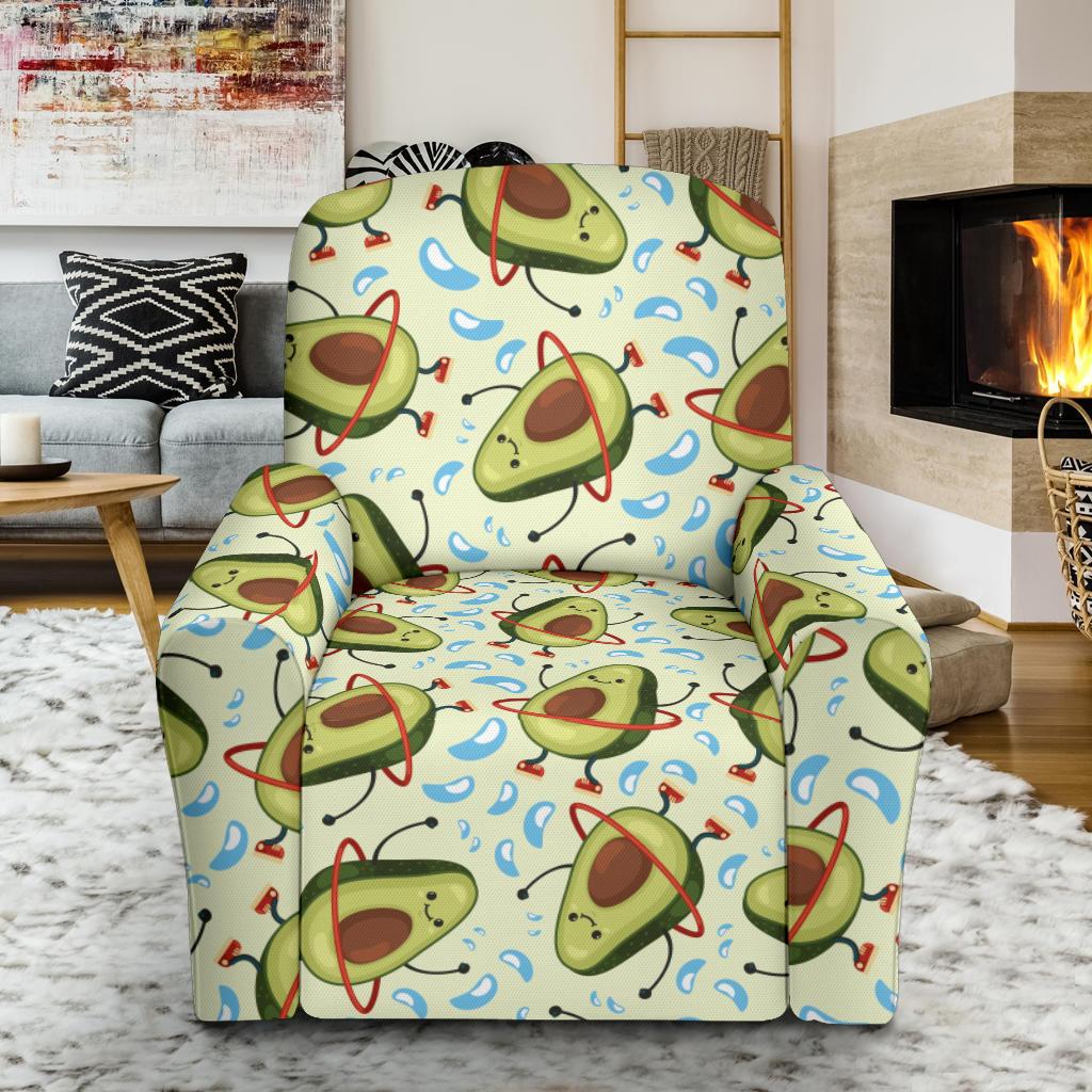Avocado Pattern Print Design AC02 Recliner Slipcover-JORJUNE.COM