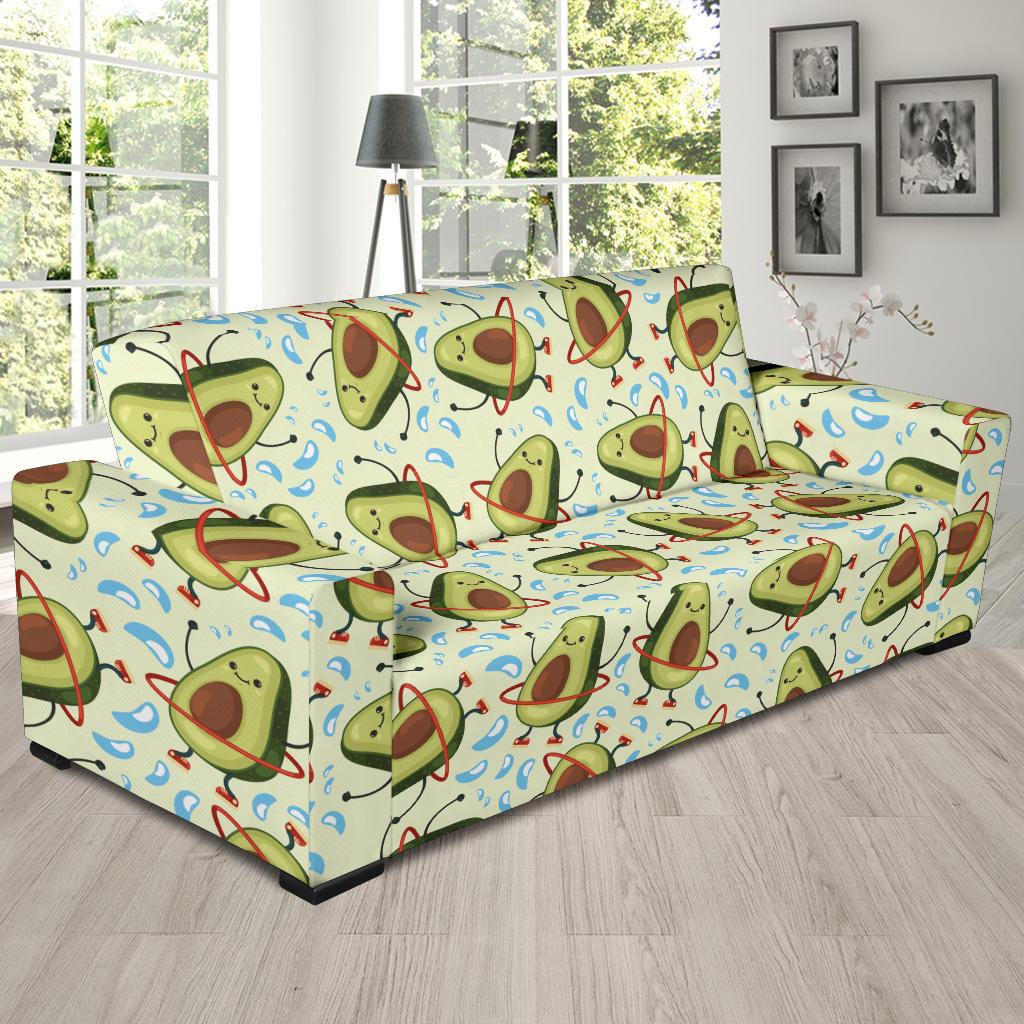 Avocado Pattern Print Design AC02 Sofa Slipcover-JORJUNE.COM