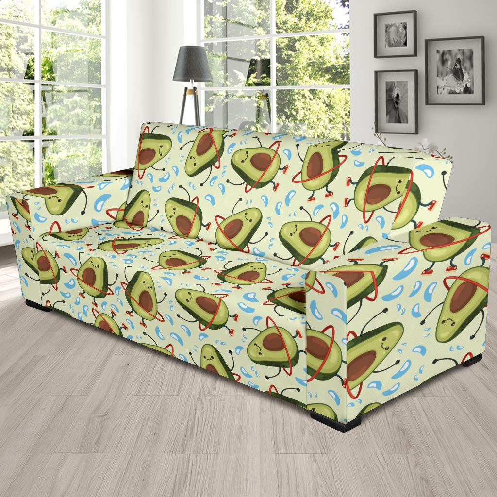 Avocado Pattern Print Design AC02 Sofa Slipcover-JORJUNE.COM