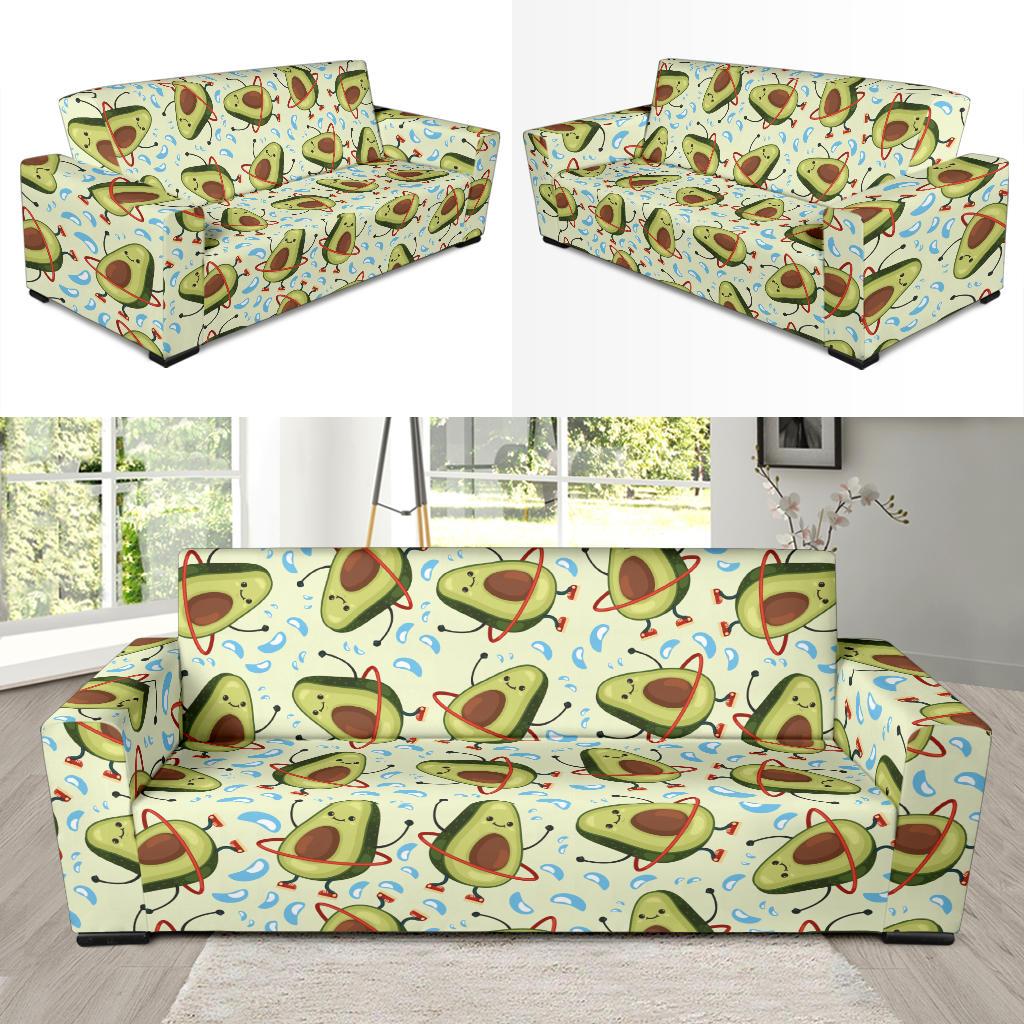 Avocado Pattern Print Design AC02 Sofa Slipcover-JORJUNE.COM