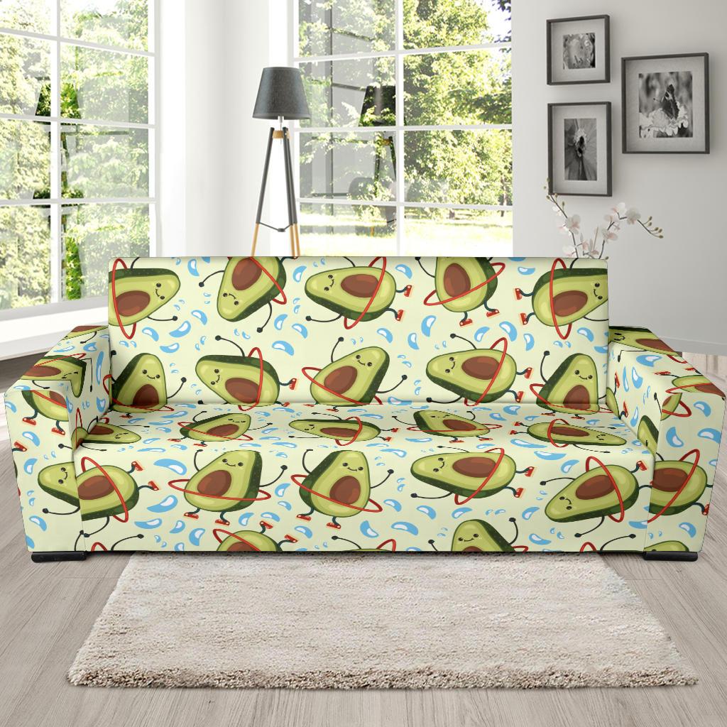 Avocado Pattern Print Design AC02 Sofa Slipcover-JORJUNE.COM