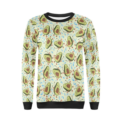 Avocado Pattern Print Design AC02 Women Long Sleeve Sweatshirt-JorJune