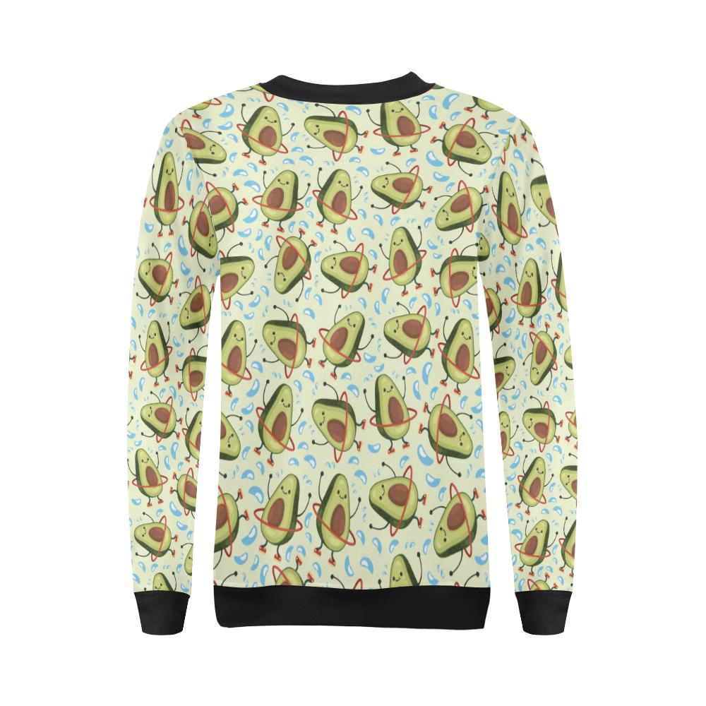 Avocado Pattern Print Design AC02 Women Long Sleeve Sweatshirt-JorJune