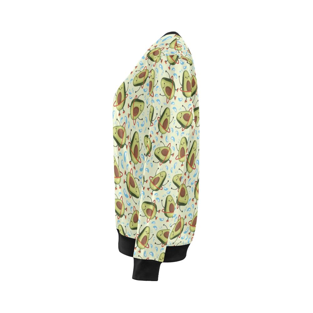 Avocado Pattern Print Design AC02 Women Long Sleeve Sweatshirt-JorJune