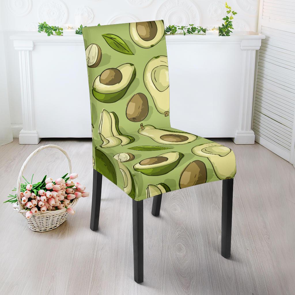 Avocado Pattern Print Design AC03 Dining Chair Slipcover-JORJUNE.COM