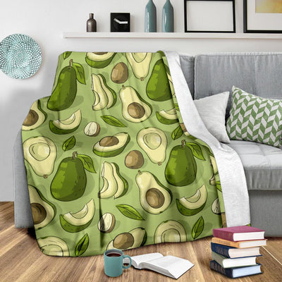 Avocado Pattern Print Design AC03 Fleece Blankete