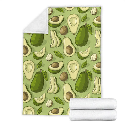 Avocado Pattern Print Design AC03 Fleece Blankete