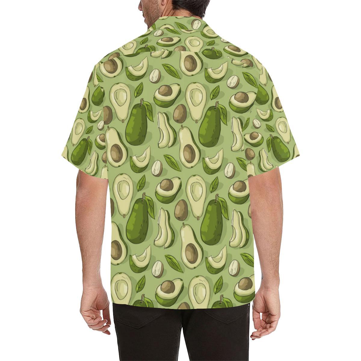 Avocado Pattern Print Design AC03 Men Hawaiian Shirt-JorJune