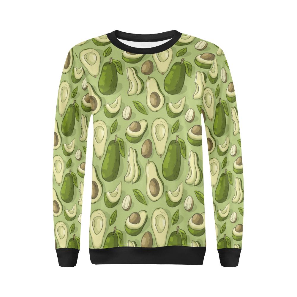 Avocado Pattern Print Design AC03 Women Long Sleeve Sweatshirt-JorJune