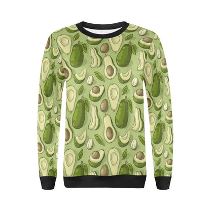 Avocado Pattern Print Design AC03 Women Long Sleeve Sweatshirt-JorJune