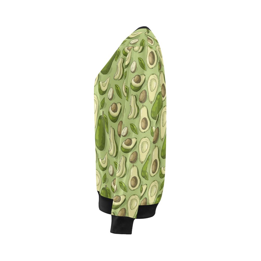 Avocado Pattern Print Design AC03 Women Long Sleeve Sweatshirt-JorJune