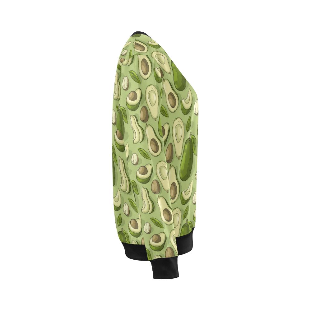 Avocado Pattern Print Design AC03 Women Long Sleeve Sweatshirt-JorJune