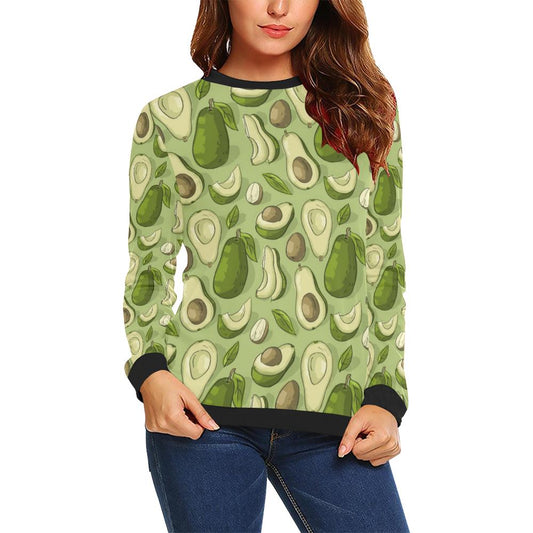 Avocado Pattern Print Design AC03 Women Long Sleeve Sweatshirt-JorJune