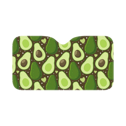 Avocado Pattern Print Design AC04 Car Sun Shade-JorJune
