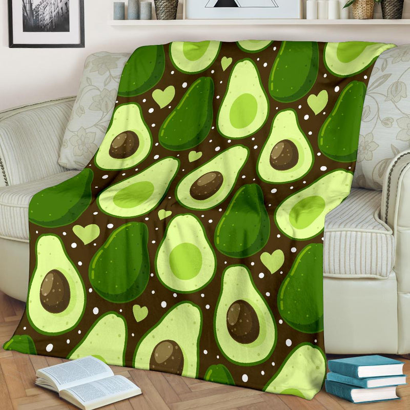 Avocado Pattern Print Design AC04 Fleece Blankete