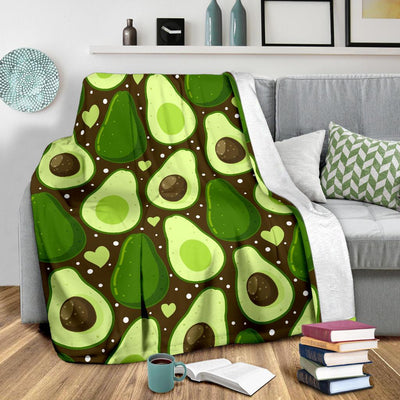 Avocado Pattern Print Design AC04 Fleece Blankete