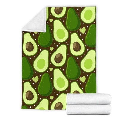 Avocado Pattern Print Design AC04 Fleece Blankete