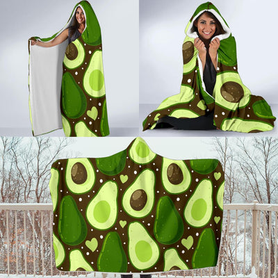 Avocado Pattern Print Design AC04 Hooded Blanket-JORJUNE.COM