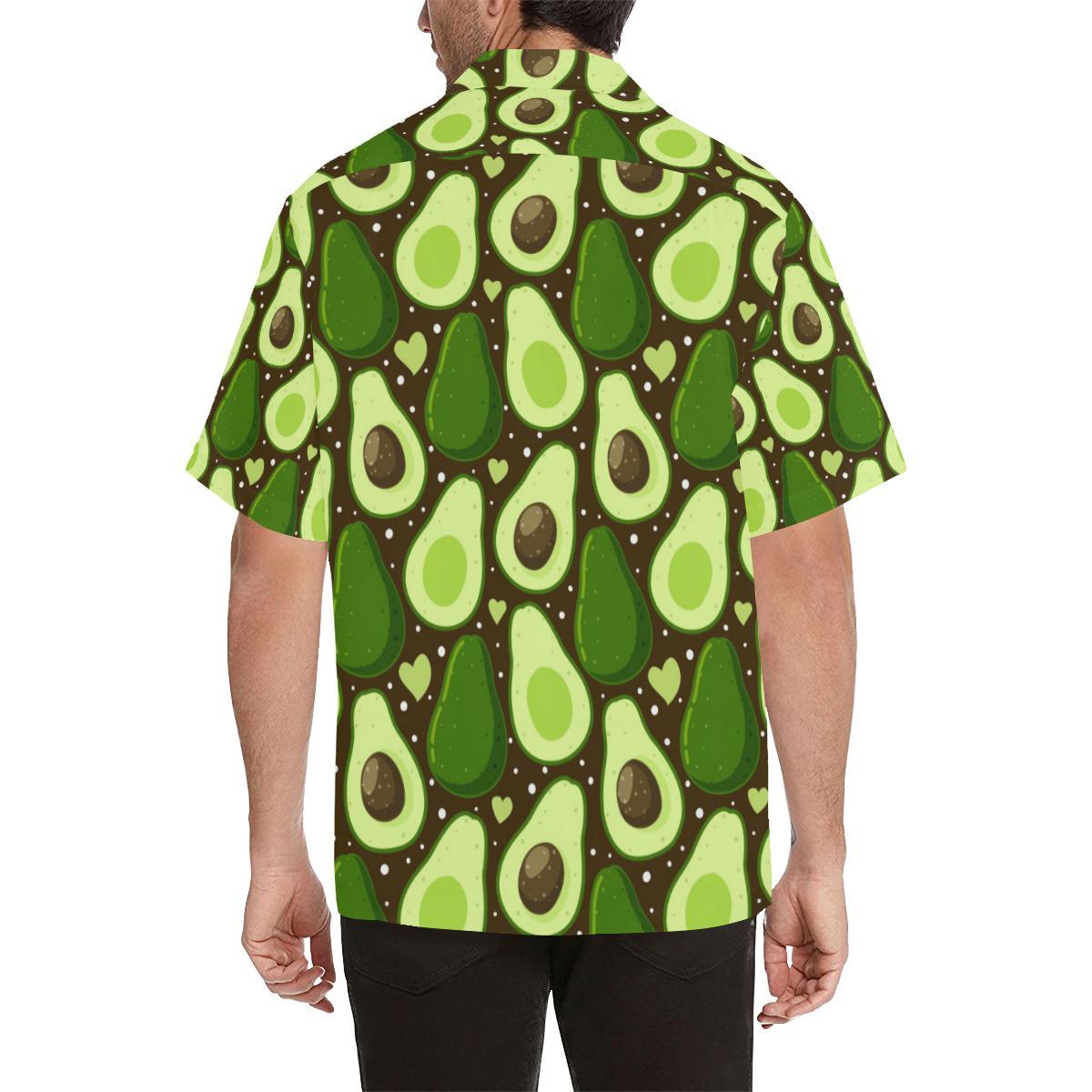 Avocado Pattern Print Design AC04 Men Hawaiian Shirt-JorJune