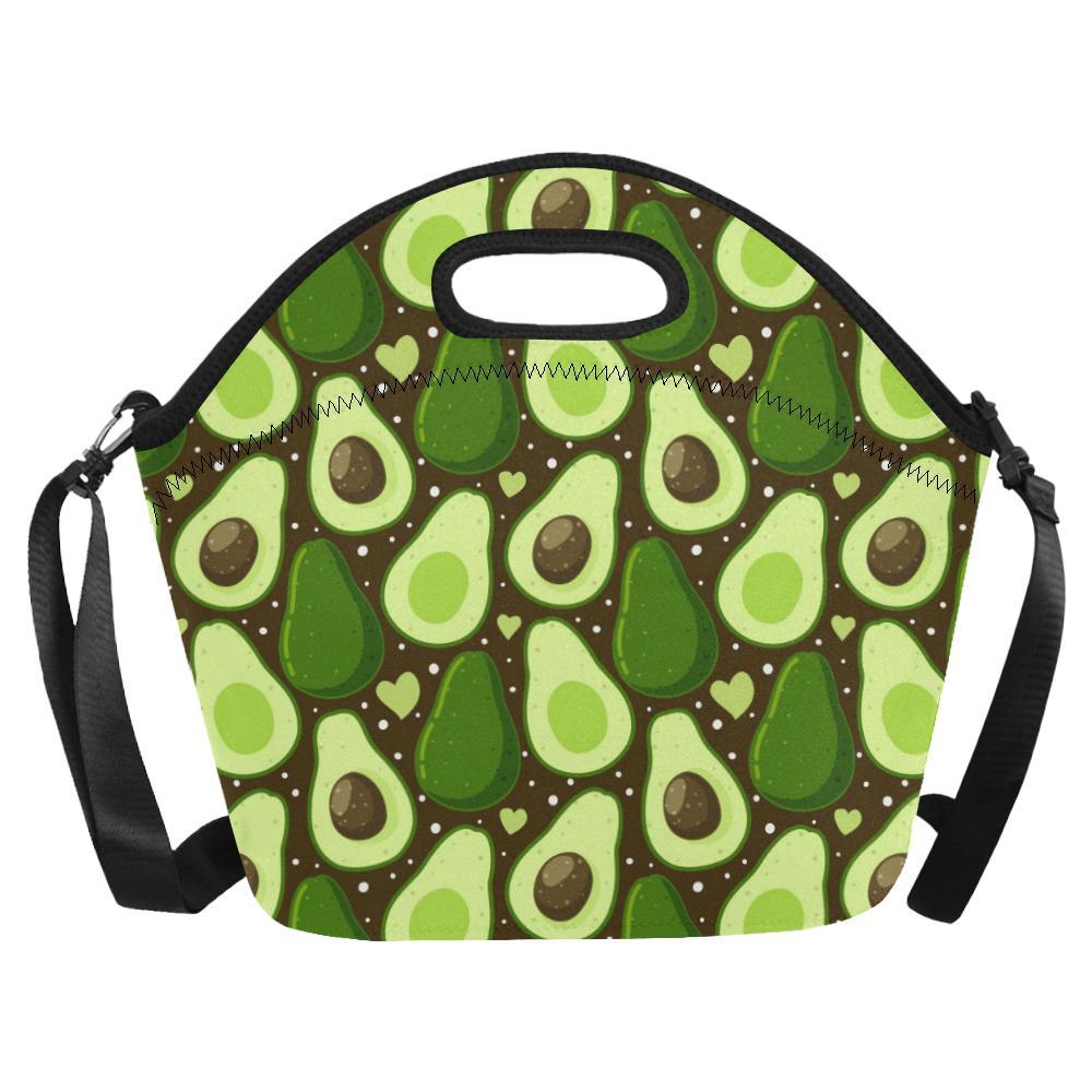 Avocado Pattern Print Design AC04 Neoprene Lunch Bag-JorJune