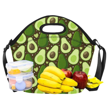 Avocado Pattern Print Design AC04 Neoprene Lunch Bag-JorJune
