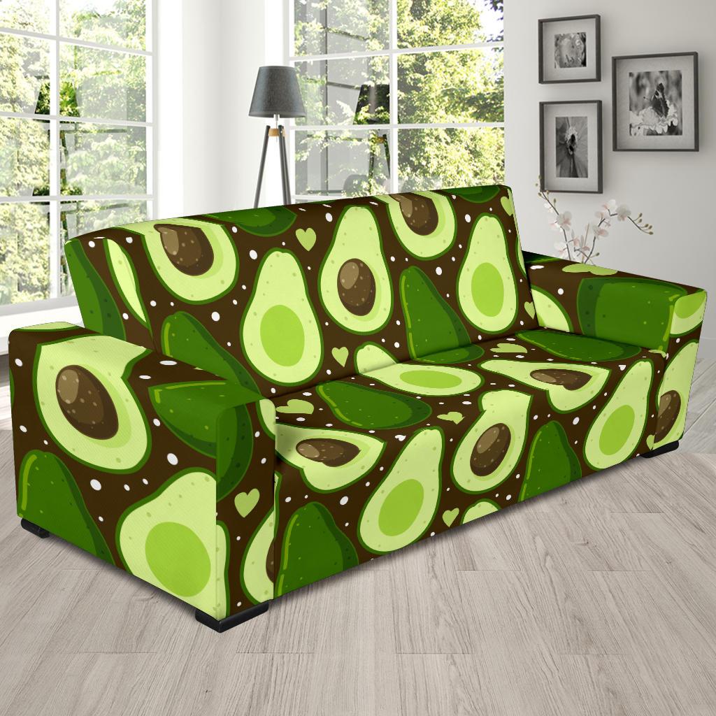 Avocado Pattern Print Design AC04 Sofa Slipcover-JORJUNE.COM