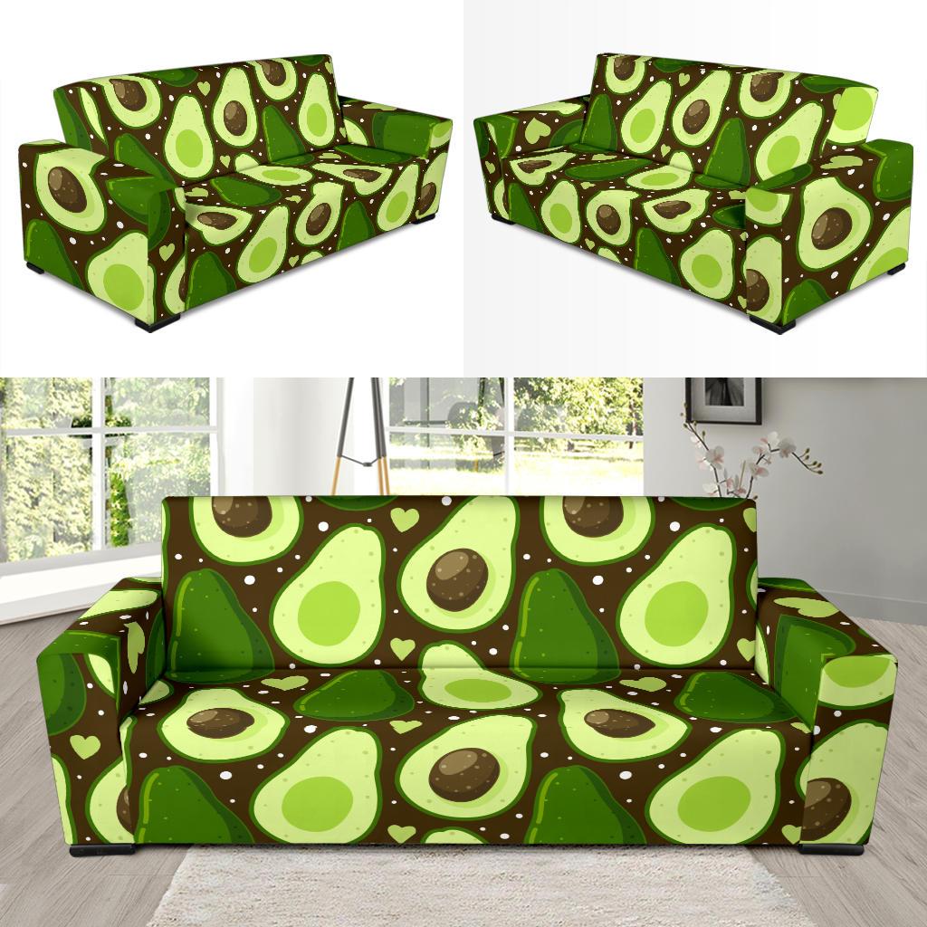 Avocado Pattern Print Design AC04 Sofa Slipcover-JORJUNE.COM