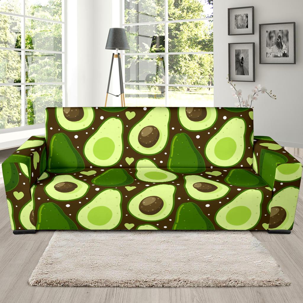 Avocado Pattern Print Design AC04 Sofa Slipcover-JORJUNE.COM