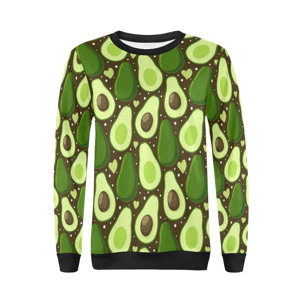 Avocado Pattern Print Design AC04 Women Long Sleeve Sweatshirt-JorJune