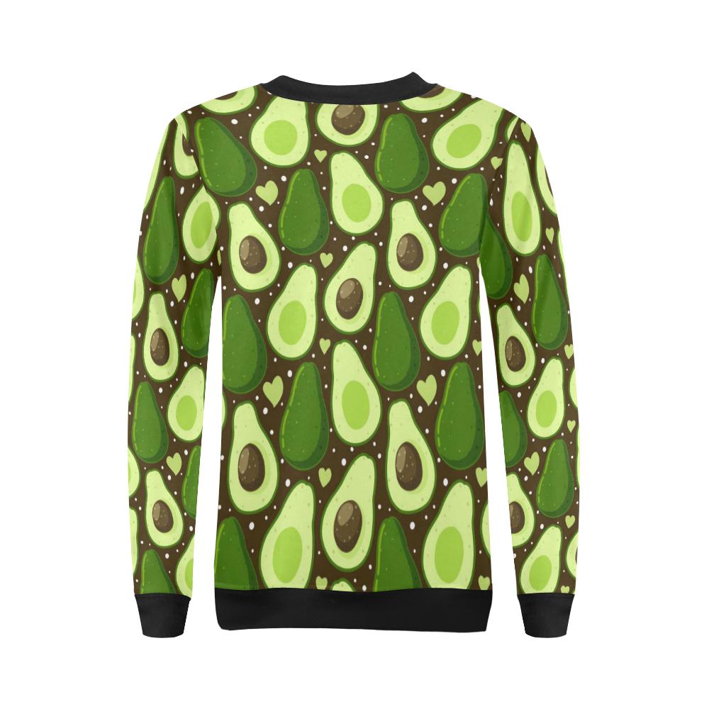Avocado Pattern Print Design AC04 Women Long Sleeve Sweatshirt-JorJune