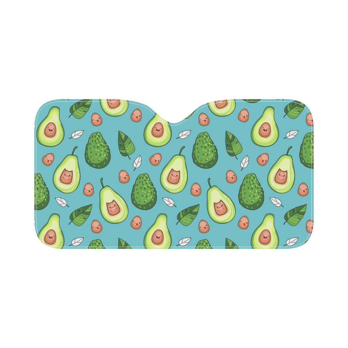 Avocado Pattern Print Design AC05 Car Sun Shade-JorJune