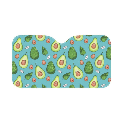Avocado Pattern Print Design AC05 Car Sun Shade-JorJune
