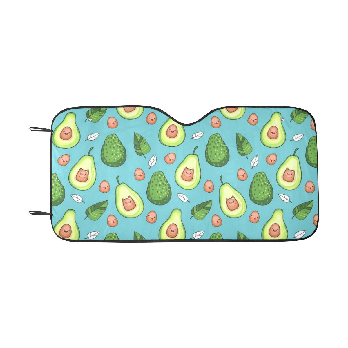 Avocado Pattern Print Design AC05 Car Sun Shade-JorJune
