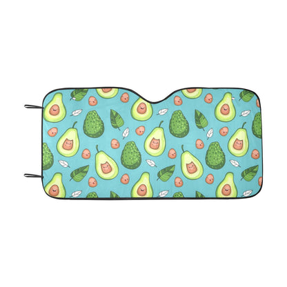 Avocado Pattern Print Design AC05 Car Sun Shade-JorJune