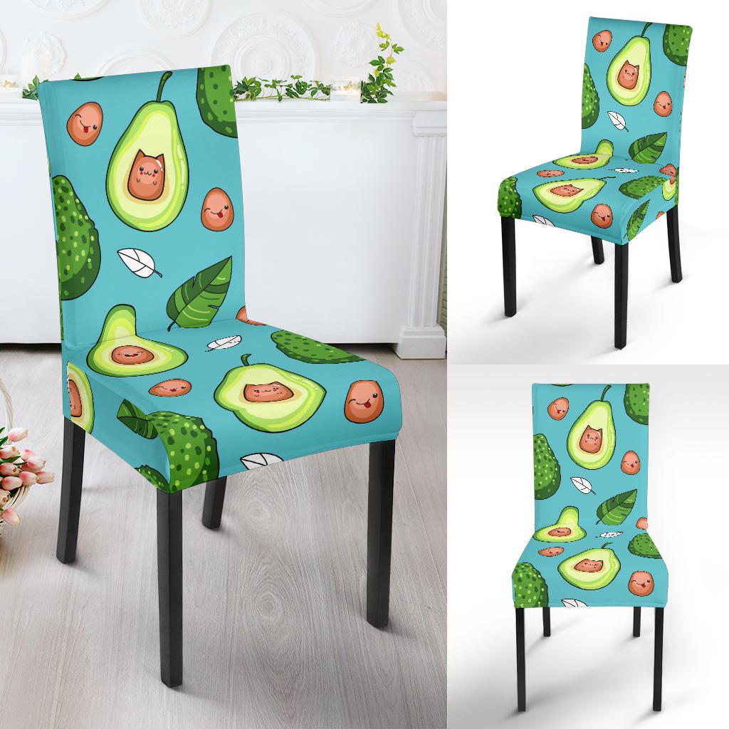 Avocado Pattern Print Design AC05 Dining Chair Slipcover-JORJUNE.COM