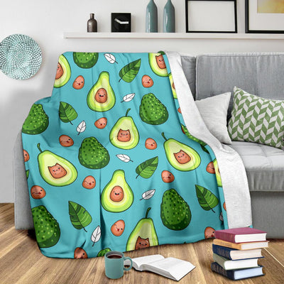 Avocado Pattern Print Design AC05 Fleece Blankete