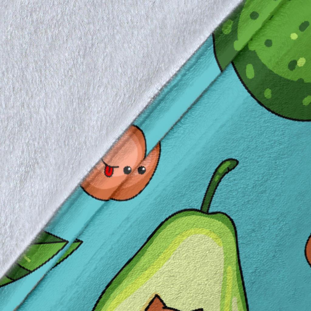 Avocado Pattern Print Design AC05 Fleece Blankete