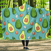 Avocado Pattern Print Design AC05 Hooded Blanket-JORJUNE.COM