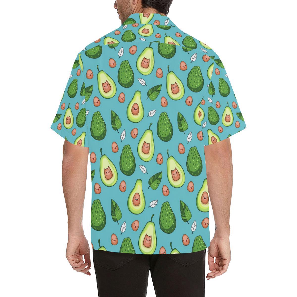 Avocado Pattern Print Design AC05 Men Hawaiian Shirt-JorJune