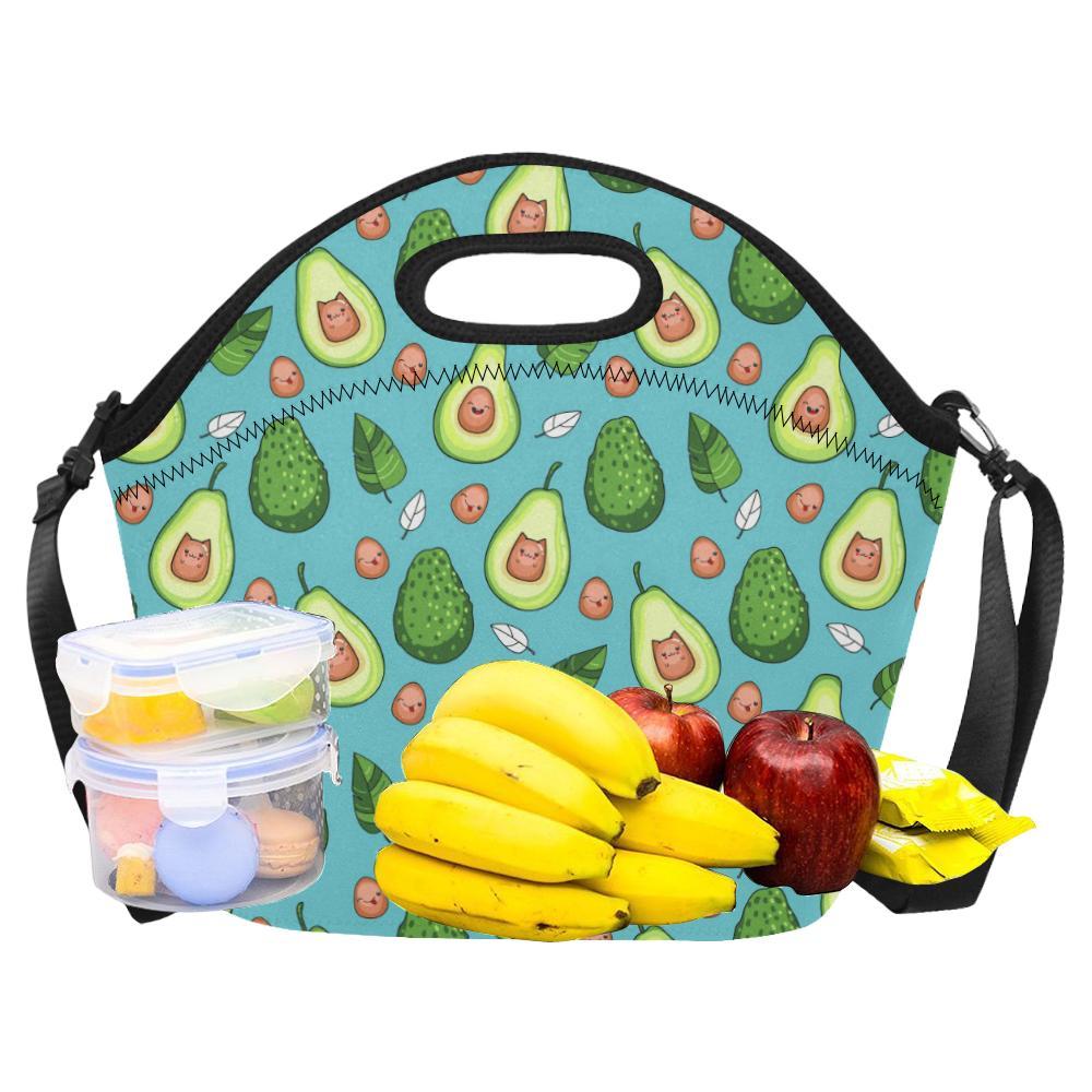 Avocado Pattern Print Design AC05 Neoprene Lunch Bag-JorJune